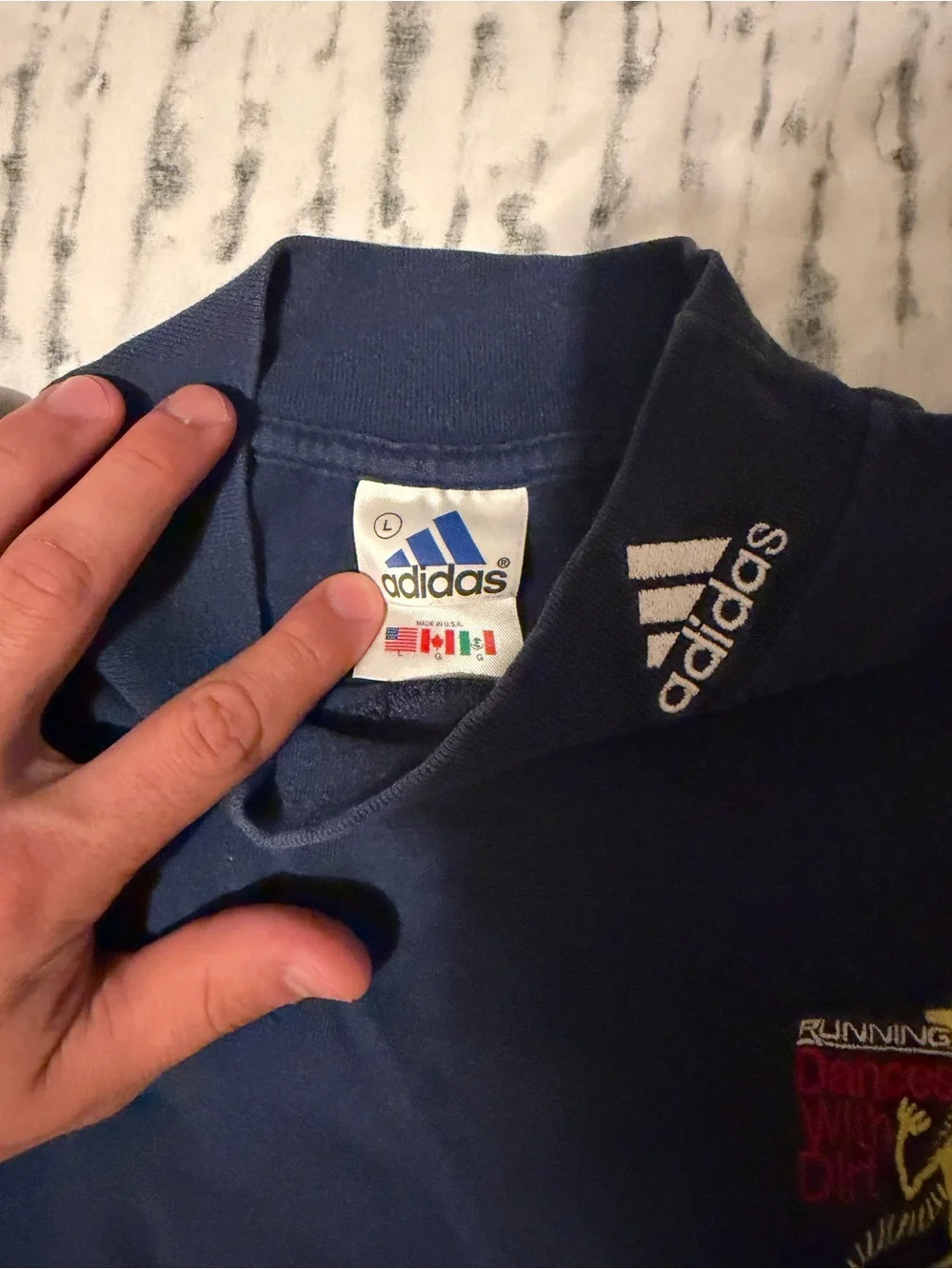 adidas Men’s Dark Blue Short Sleeve Graphic Tee
